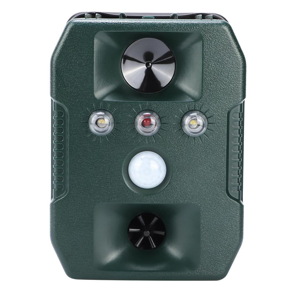 Outdoor Solar Power Animal Repellent Garden Ultrasonic Infrared Induction Bird Mouse Dog Repeller