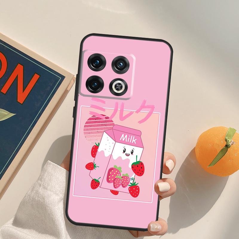 Милый чехол «Клубничное молоко» для OnePlus 15 13 12 11 13R 12R 10T 8T 13T OnePlus Nord 5 CE 3 2 4 Lite N20 N30
