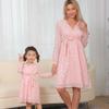 Spring Mother Daughter Dresses Fashion Family Macthing Outfits Mommy And Me Clothes Long Sleeve Mom Baby Women Girls Dress