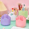 Pen Holder 360 Degree Rotating 6 Grids Multifunctional Plastic Stationery Desktop Pencil Organizer Home School Office Supplies