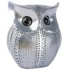 Modern Classy Lucky Owl Resin Art Figure Showpiece (Silver), 1 Piece