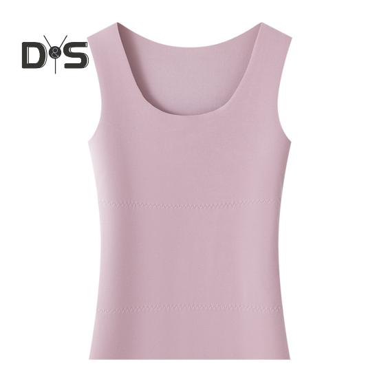 Winter Women Thermal Double-sided Velvet Vest Seamless Velvet-lined Fast Temperature Lock Heating Slim Fit Elastic Sleeveless Inner Wear Bottoming