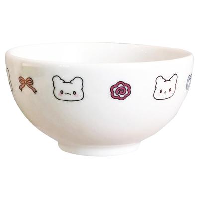 Миска Sanrio для риса, микроволновой печи и посудомоечной машины, пастельная POP, арт. 318111 "Hanamaru Obake", прибл.. 11 см, Безопасный, Дизайн, Япония,