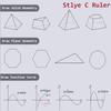 Подарок для новых учеников Школьные канцелярские товары Транспортир Обучающий измерительный инструмент Линейка Геометрический рисунок