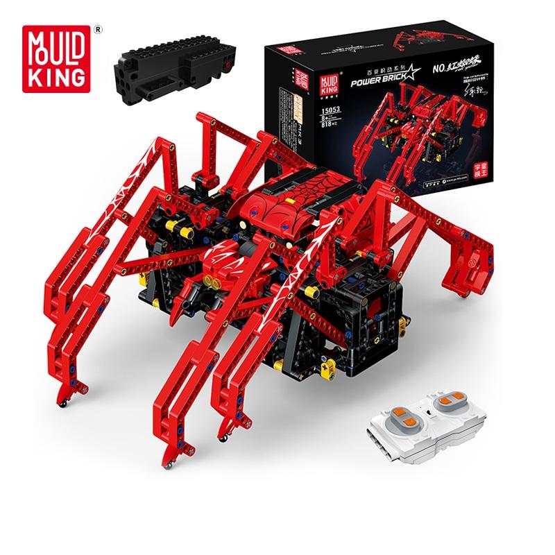 Mold King 15053 Технические RC роботы Строительные блоки для мальчиков Моторизованный робот-паук Модель Строительные наборы Детские рождественские подарки