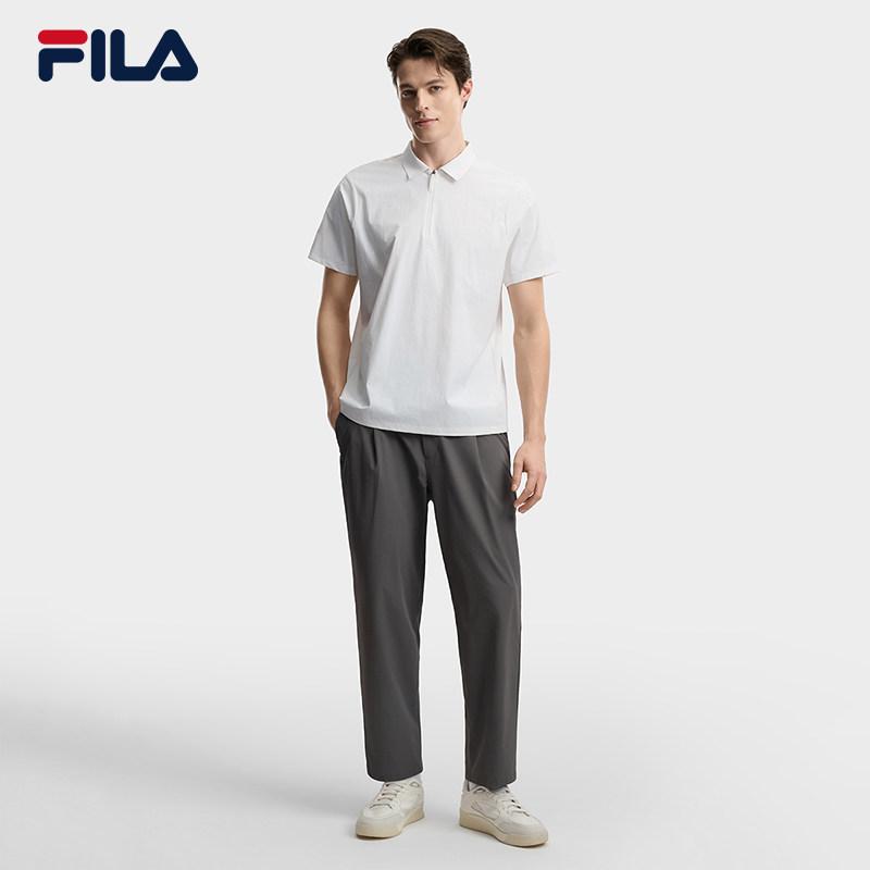 Fila Белая Модная Классическая Простая Повседневная Удобная Свободная Короткий Рукав Поло Мужские топы Облачно-Белый F11M623125FWT