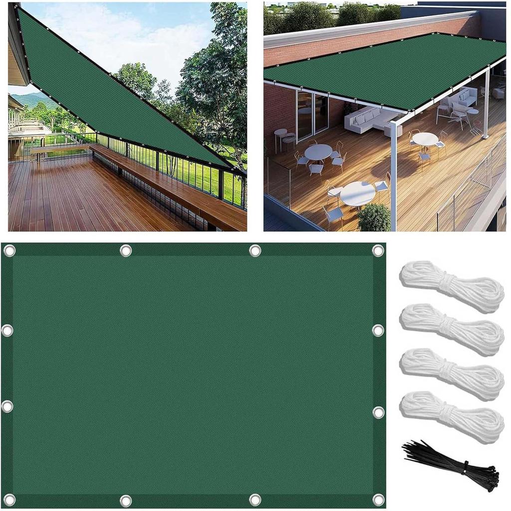 Навес на заказ с люверсами. Холст 3 х 3 м с люверсами разных цветов, теневая сетка, включая монтажные веревки, водонепроницаемая для сада.