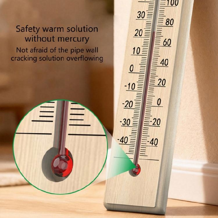 Wooden Temperature Gauge for Home and Office Large Display Accurate Measurement -40℃ to 50℃ Safe Kerosene Wall Mount Easy to Read