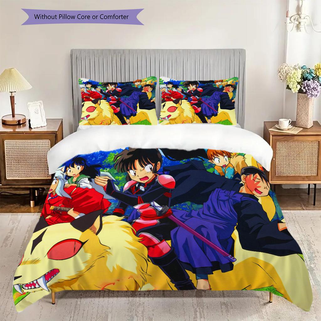 Fantasy Adventure Quest Three-piece set (1 * duvet cover + 2 * pillowcase, without core) 2D Flat Duvet cover and pillowcase Bedding set