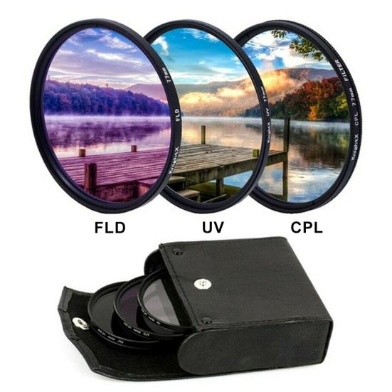 Профессиональный комплект фильтров для фотосъемки UV CPL Polarizer FLD для зеркальных камер
