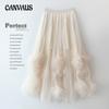Spring and Autumn Women's Skirts Fairy Skirt Big Swing Gentle Mesh Yarn Long Skirt