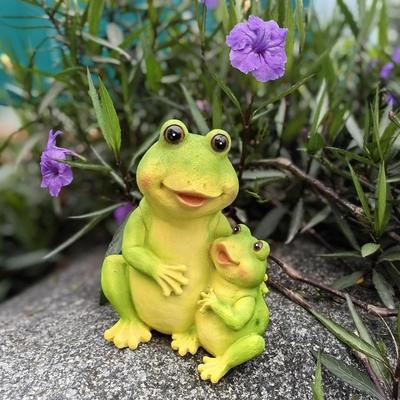 Садовая статуя лягушки, коллекция смоляных фигурок, подарок на новоселье, креативная, скульптура животного