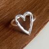 Xiaomi BF CLUB 925 Sterling Silver Ring For Women Jewelry Retro Hollow Heart Open Vintage Handmade Ring Allergy For Party Birthday Gift