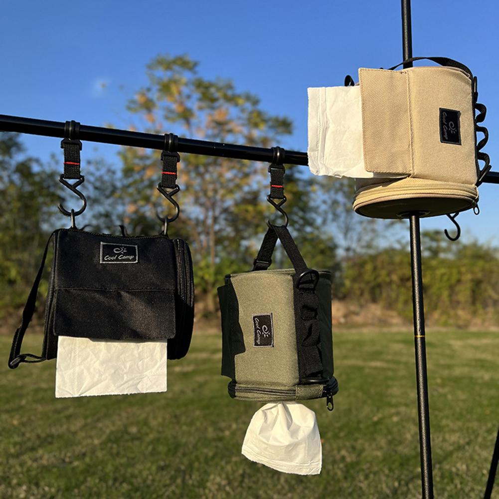 Чехол для салфеток для кемпинга на открытом воздухе с крючком для подвешивания держателя для салфеток, ящик для хранения туалетной бумаги для кемпинга на открытом воздухе, походов