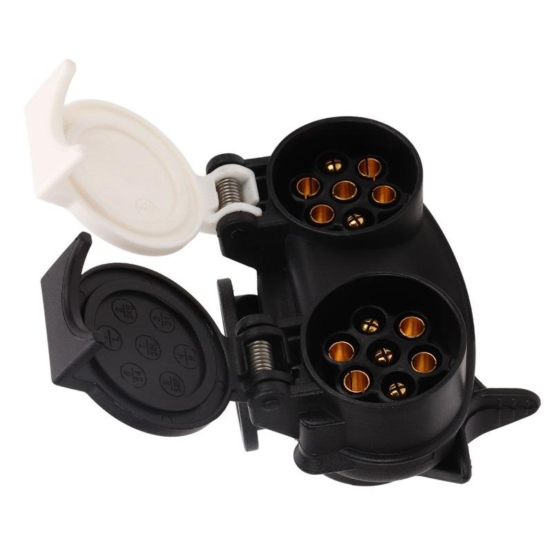 Universal 13 Pin to 7 Pin Trailer Plug Adapter Dual Dual Plug Conversion Adapte All Trailers