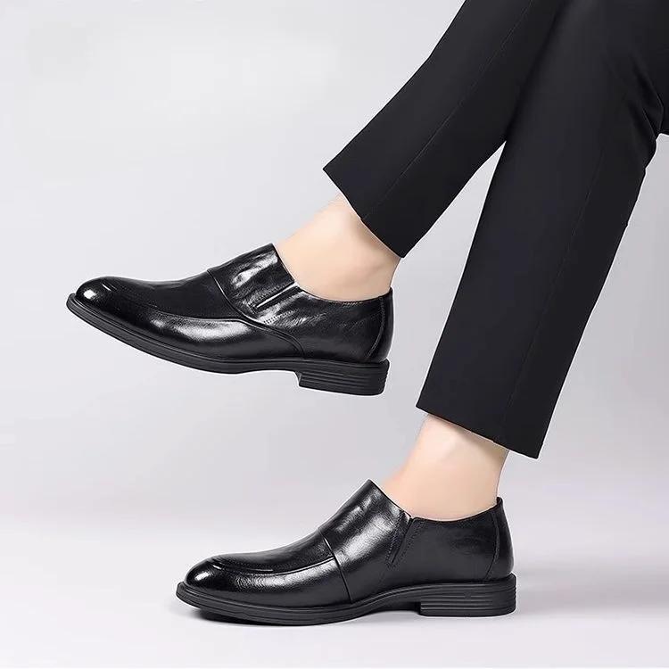 Социальная обувь для мужчин Высокое качество Официальная Остроносая Низкая цена Повседневная Деловая 39 Кожа 2024 Тренд Офис Новая Модельная обувь Мужская