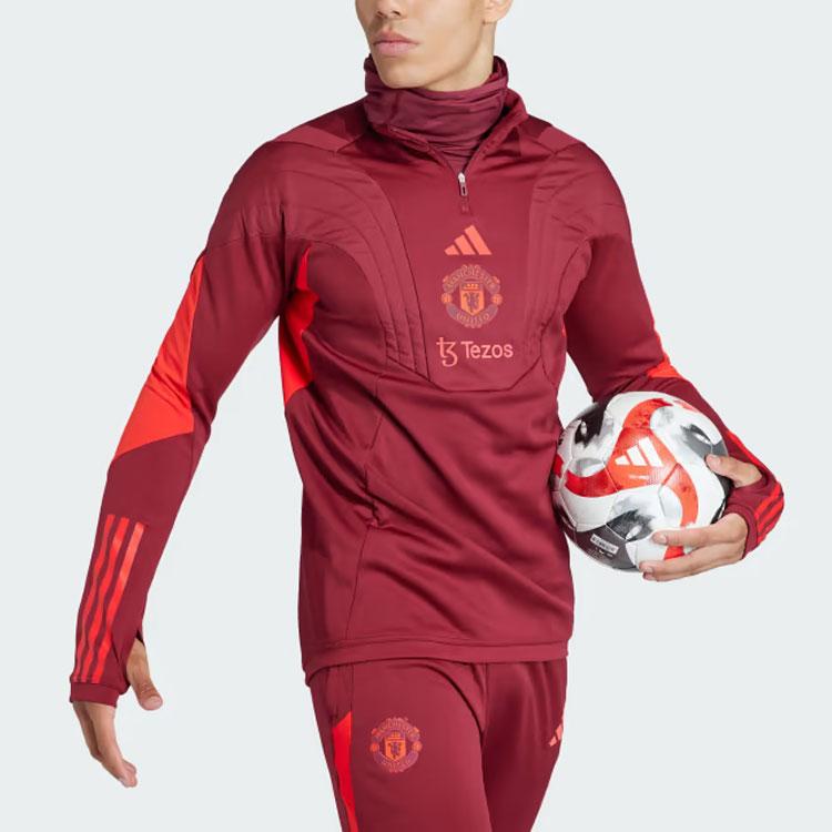 Adidas Manchester United Tiro 23 Winterized Top Long Sleeve Football Shirt Men Tops Red IA7279