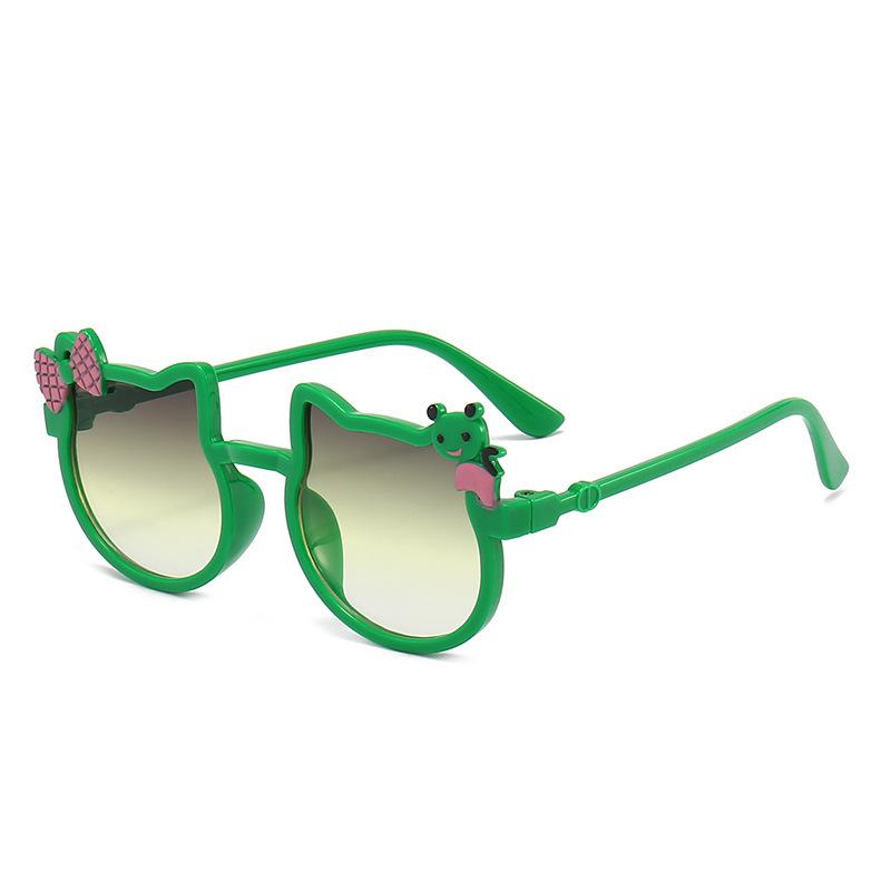 Детские солнцезащитные очки для девочек с защитой от ультрафиолета, милые, очень милые детские очки, солнцезащитные очки с мультяшным бантом