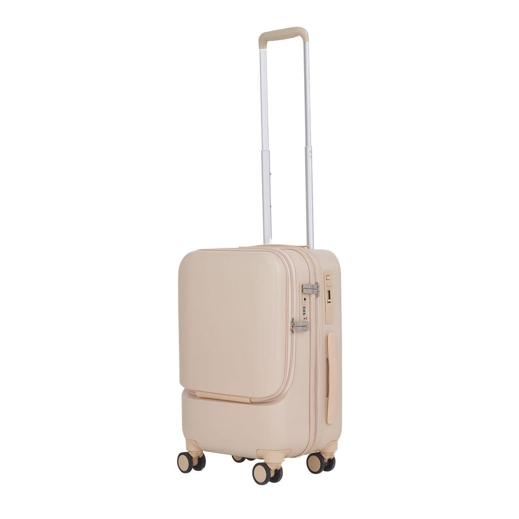 Au Чемодан Сумка для переноски с открывающимся спереди Отделение для переноски Легкий Тихие двойные колеса Ударопрочный Вращение на 360 градусов TSA замок Молния Фиксатор колес Блокировка колес