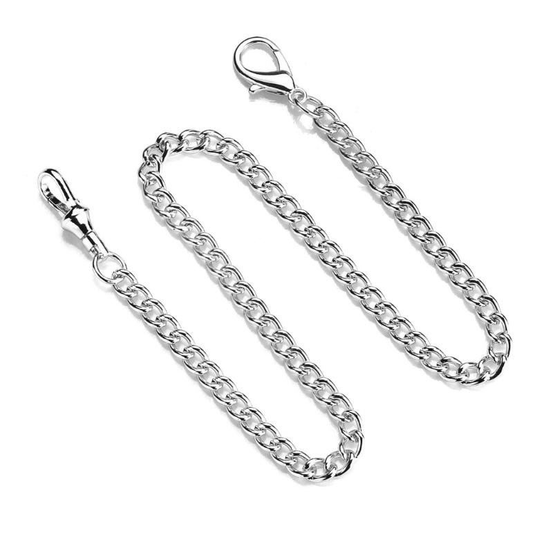 Цепочка для карманных часов Металлический ремень Джинсы Альберт Винтаж Т-образная поясная цепочка Звено Застежка для часов-брелока Аксессуары для карманных часов