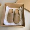 Толстая подошва полутапочки мешок голова женские 2025 новые летние повседневные универсальные ленивые люди носят нескользящие туфли Boken с одной педалью