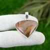 Natural Mookaite Gemstone Pendant Red 925 Sterling Silver Indian Jewelry