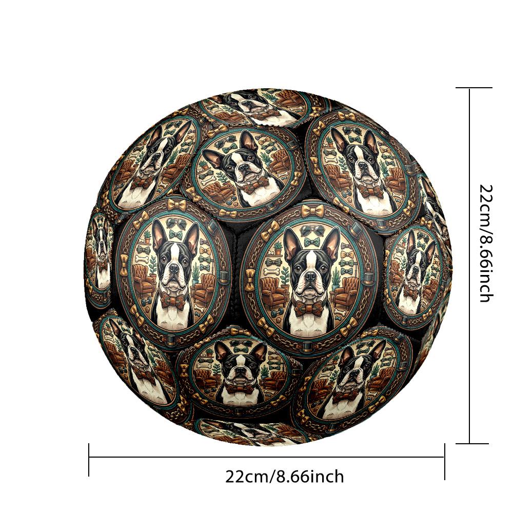 Dapper Dog Round Football Size 5 Adult Ball Suitable for Training Matches and Outdoor Team.