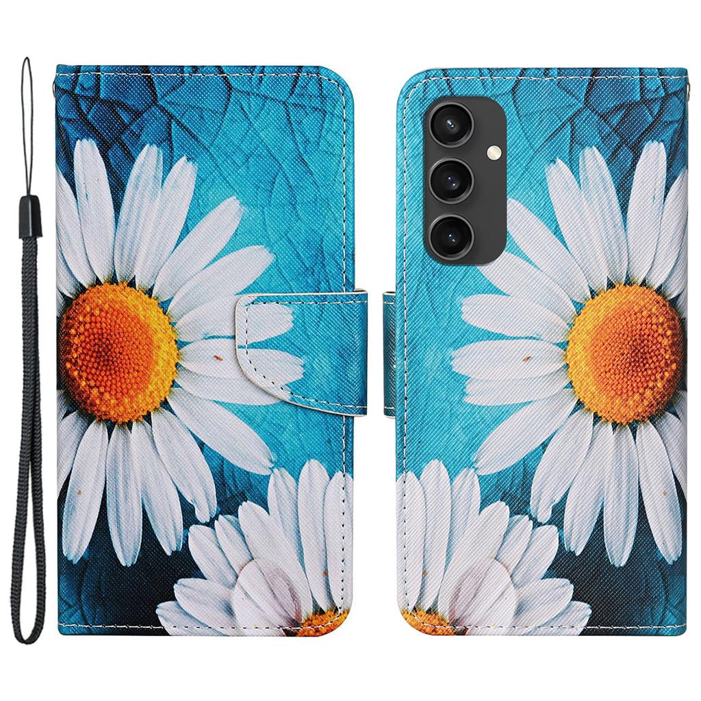Чехол для Samsung Galaxy S24 FE с принтом, защитная кожаная книжка-обложка для телефона