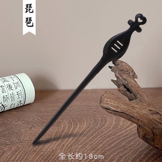 Новая женская мода Простая черная деревянная заколка для волос Взрослые милые заколки Женские аксессуары для волос Головные уборы