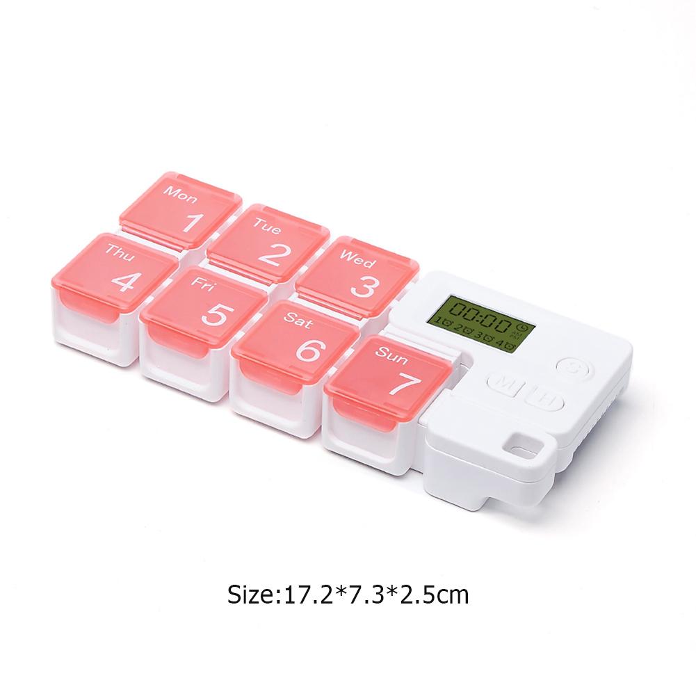 Smart 7-Day Pill Organizer Electronic Timing Reminder Medicine Storage Case Box