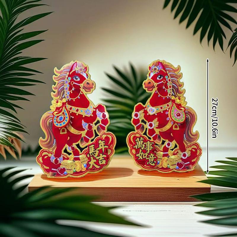 Chinese New Year  Horse Window Sticker Spring Festival Couplets Happy New Year Decoraitons  Year Of The Horse Decor