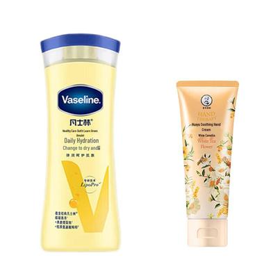 Набор: Лосьон для тела Vaseline Intensive Care и Крем для рук Vaseline с белым чаем