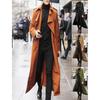 Men's Medium and Long Trench Coat European and American Men's Long Coat