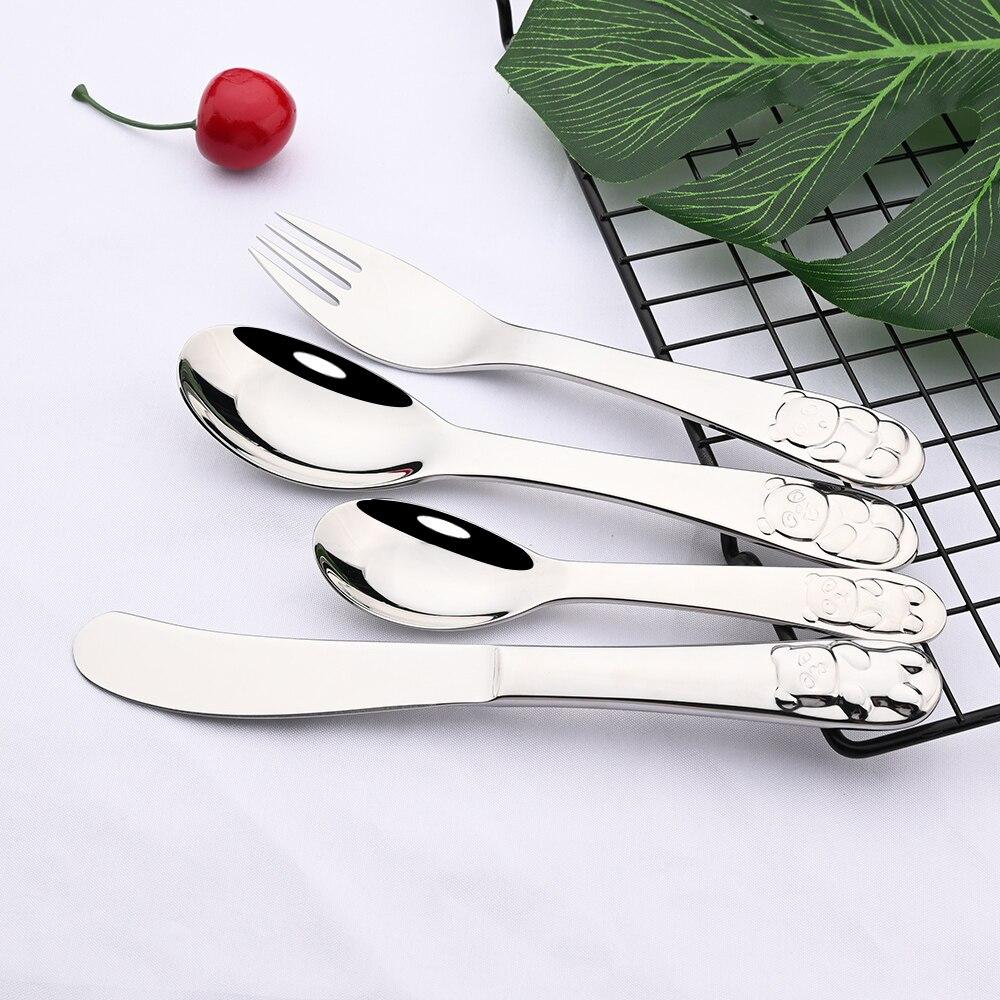 8 шт./2 компл. столовых приборов, набор столовых приборов из нержавеющей стали 304, мультяшный милый нож, вилка, столовые наборы, плоская посуда, набор посуды