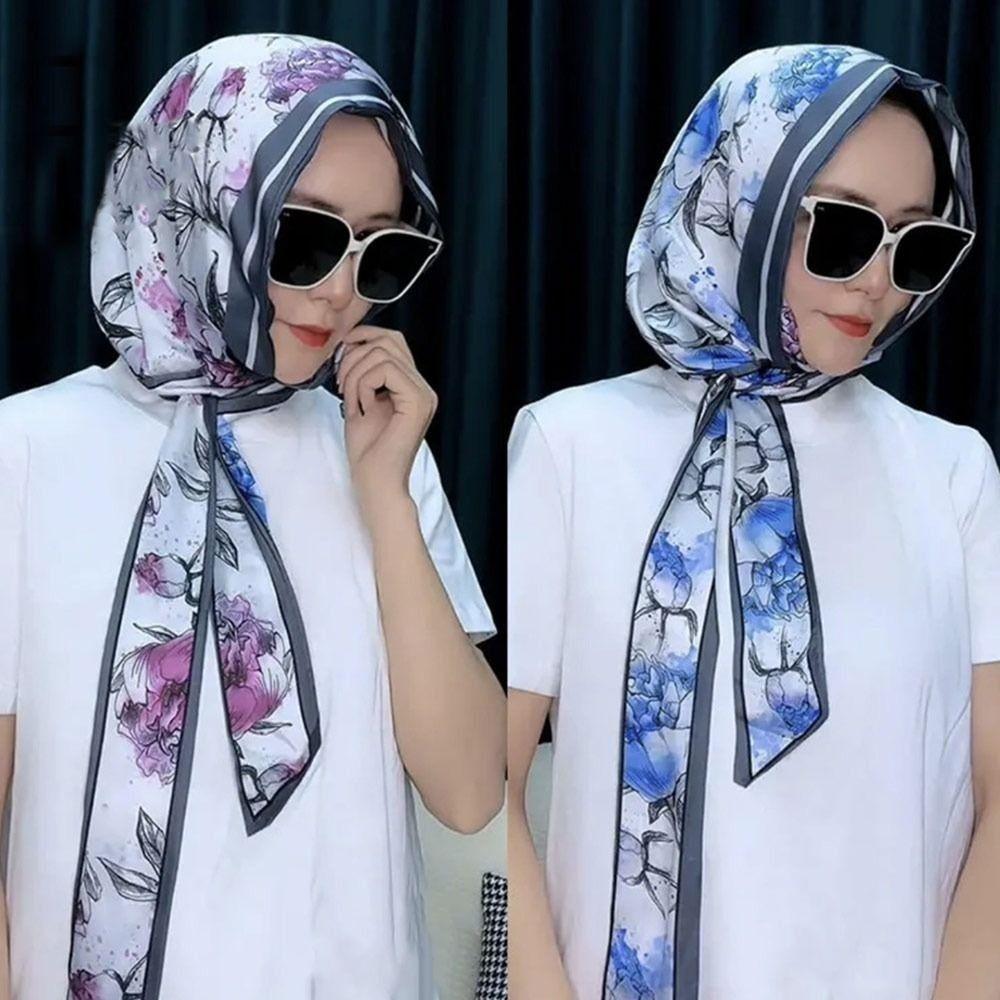 Sun-Resistant Baotou Hat Simulation Silk Headscarf Fashion Hijab Cap Women