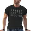 Faster Harder Scooter Techno T-Shirt Tees Anime Figures Customs Design Your Own Tops Clothes for Men