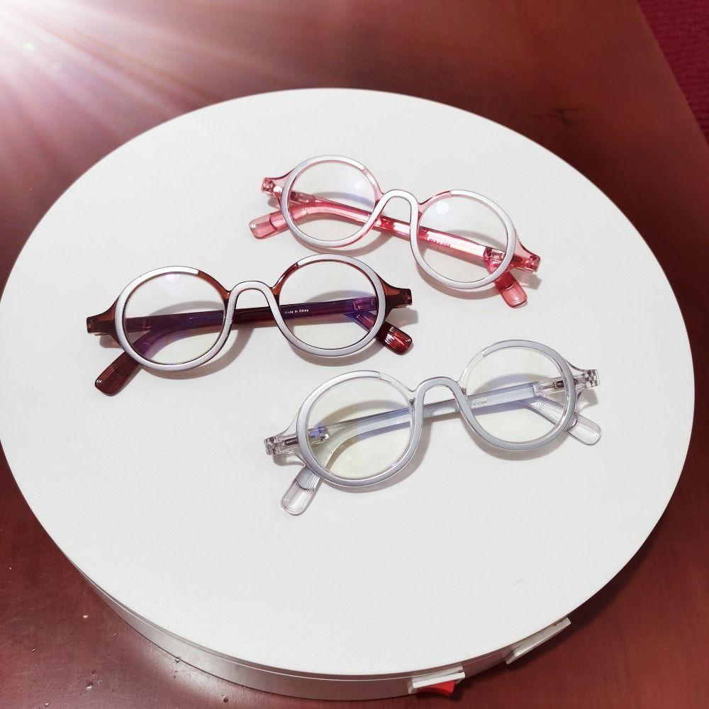 Vision Care Presbyopic Eyeglass Round Frame Anti-Blue Light Glasses  Women Men