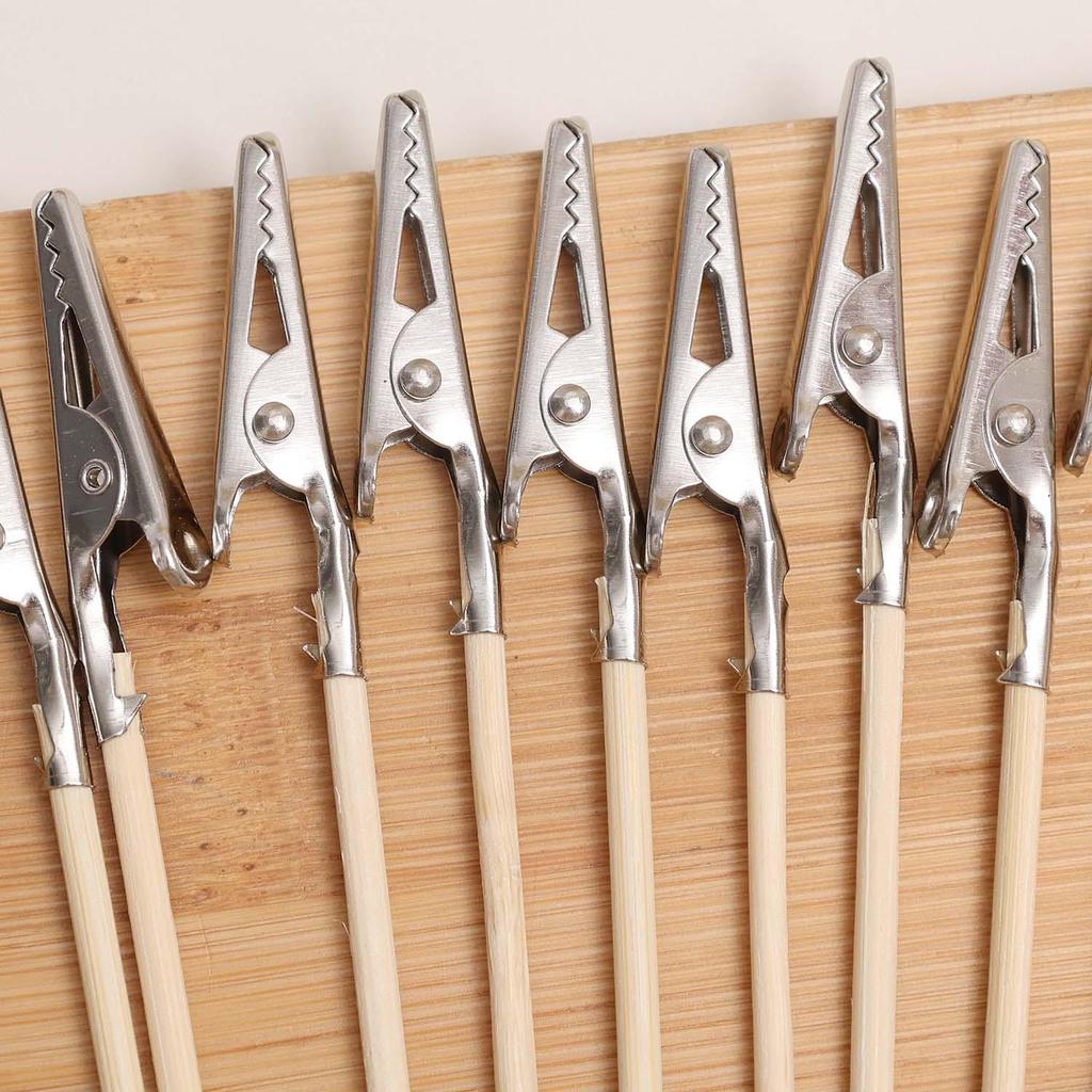 17/22.5cm Wood and Metal Detachable Painting Stand Alligator Clamp Models DIY Craft Model Painting Tools Building Crocodile Clip