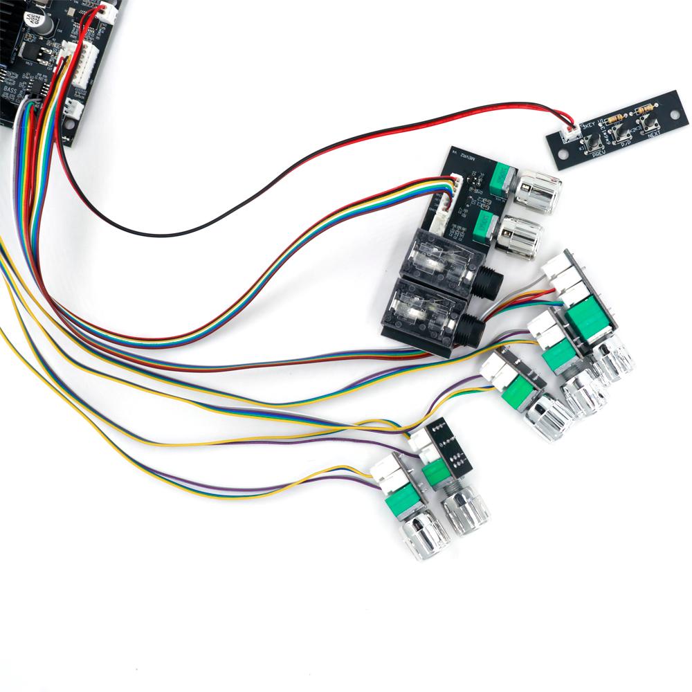 ZK-MT21S 2.1 Channel Bluetooth Amplifier Board 50W+50W+100W TPA3116D2 With Dual Mic Echo/Subwoofer Output