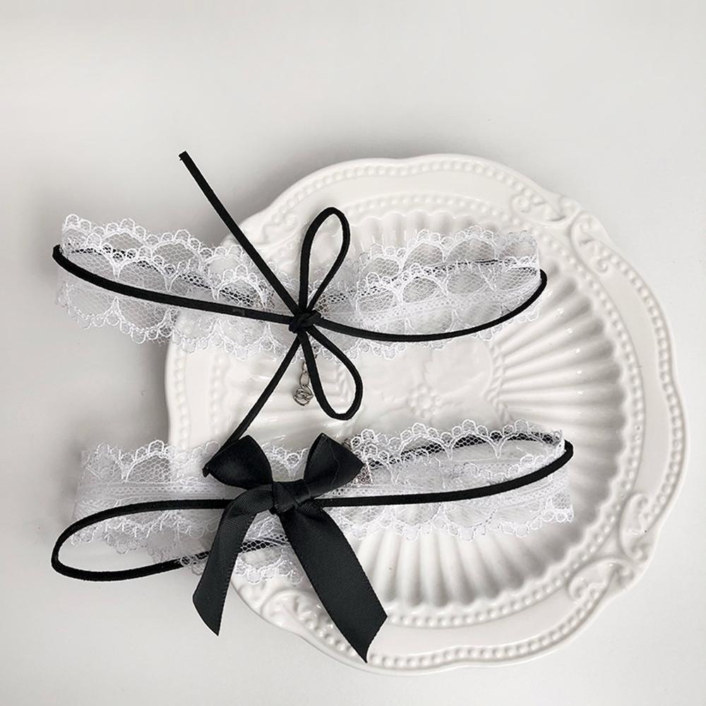 Ювелирные изделия Свадебные женские элегантные милые прозрачные банты кружевное ожерелье ключицы чокер двухслойный