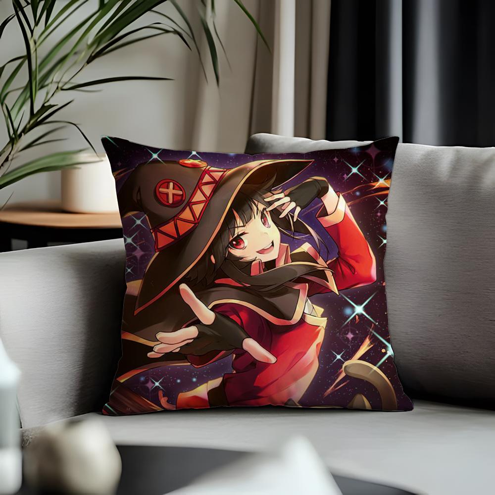Hot MMeguminable Cushion Cover Antidustmite Pillowcase Invisible Zipper Silky Short Plush Sofa Cushion Cover