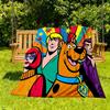 1 шт. Плед Scooby-Doo для улицы, легкий, фланелевый, мягкий и теплый, для всех сезонов, для улицы, кемпинга, гостиной, офиса, L1106049