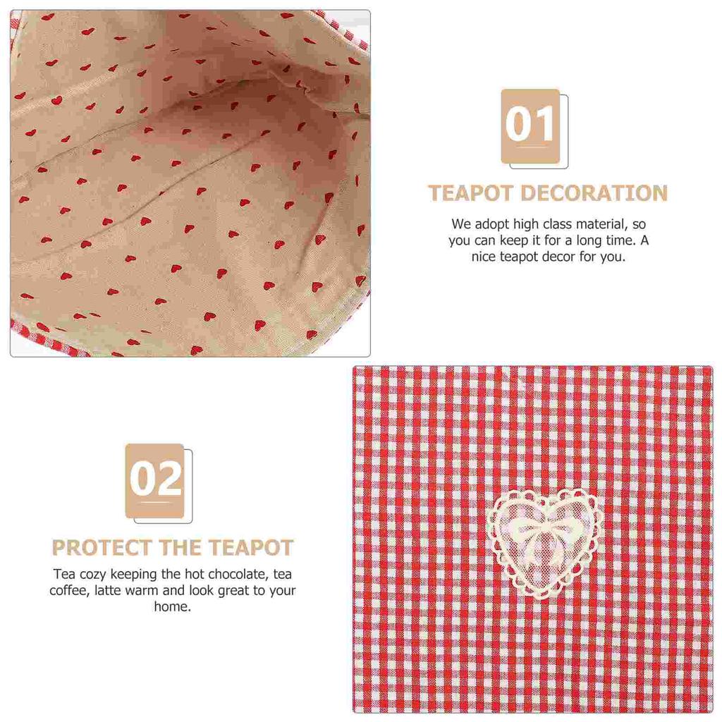 Утепляющий чехол для чайника, Домашний теплый уютный подогреватель, Чехол-хранитель тепла, Защита от пыли, Хлопковый с принтом, Изысканный чайник