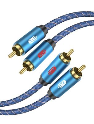 Кабель RCA EMK 2RCA в 2RCA стерео аудио конвертерный кабель 3M ответвления типа центральный штырь Y распределительный кабель RCA аудио кабель совместимый с Room CD
