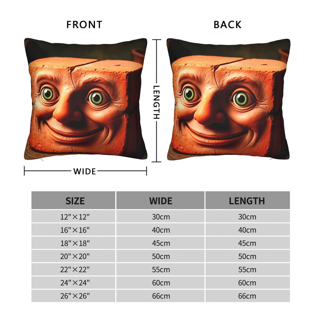 Pillow Cover Italian Brainrot Meme Funny Pillow Case For Couch Sofa Bedroom Pillowcases