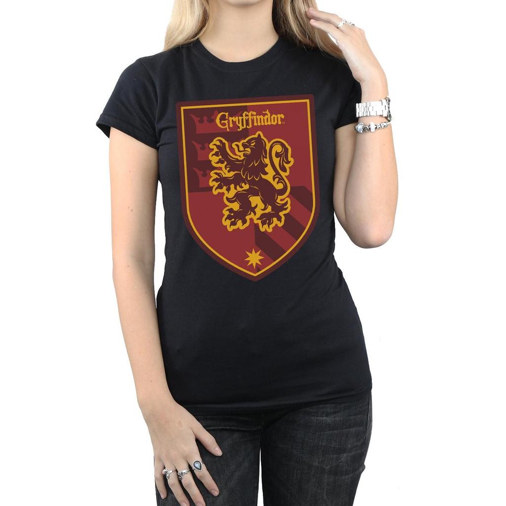 Harry Potter Womens/Ladies Gryffindor Crest Flat Cotton T-Shirt