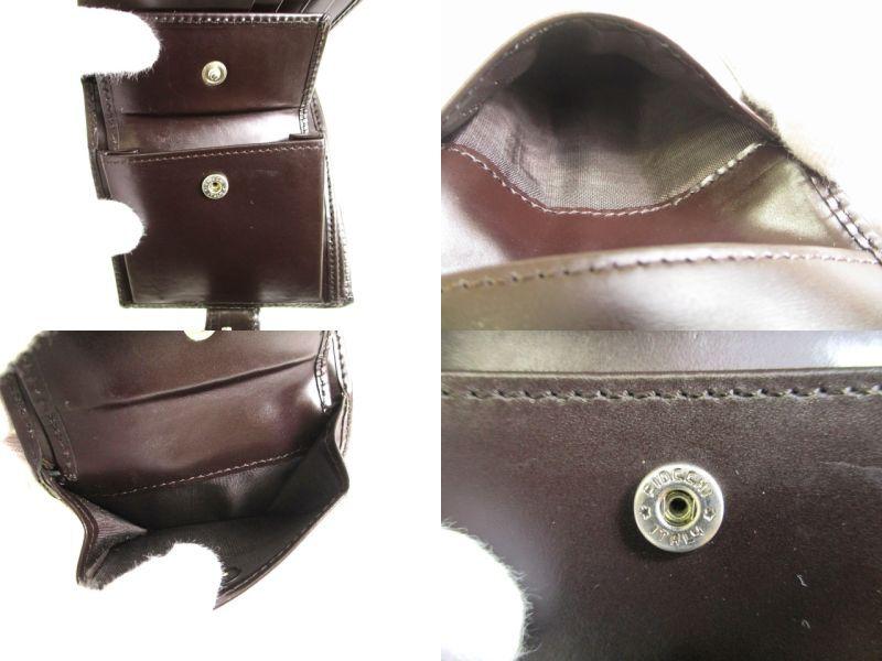 Authentic FENDI Zucca Dark Brown Canvas Leather Bifold Wallet Compact Wallet #9777  Refurbished