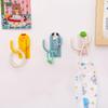 Cute Hooks Self-Adhesive 3 Hooks Cute Student Dormitory Free Punch No Trace Sticky Hook Wall Door Hanging Key Hook