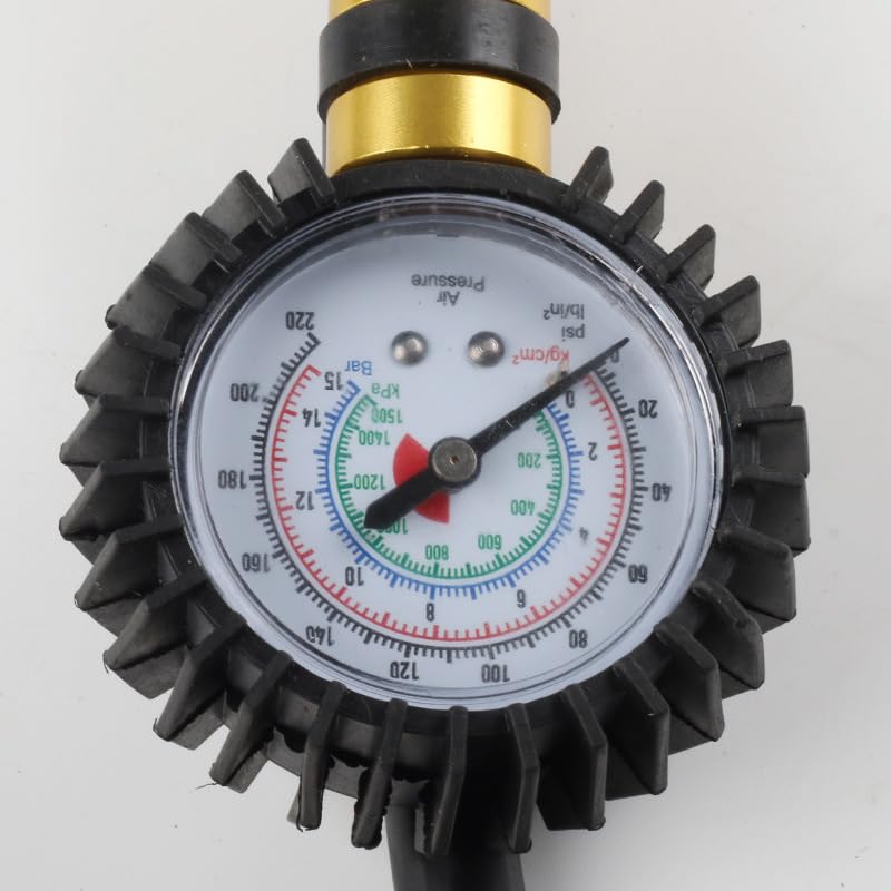 High-Precision Tire Pressure Gauge, Compressor, Plug-in Type (Pont du Monde) (US Standard)