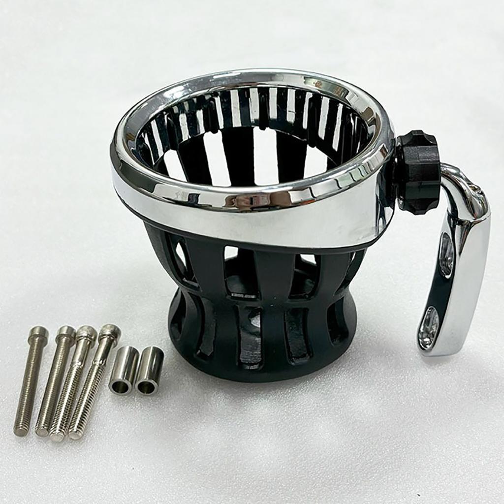 Universal Motorcycle Cup Holder, Adjustable Scooter ATV Water Bottle Handlebar Drink Cup Holder Mount Cage for Bike and Motorcycles